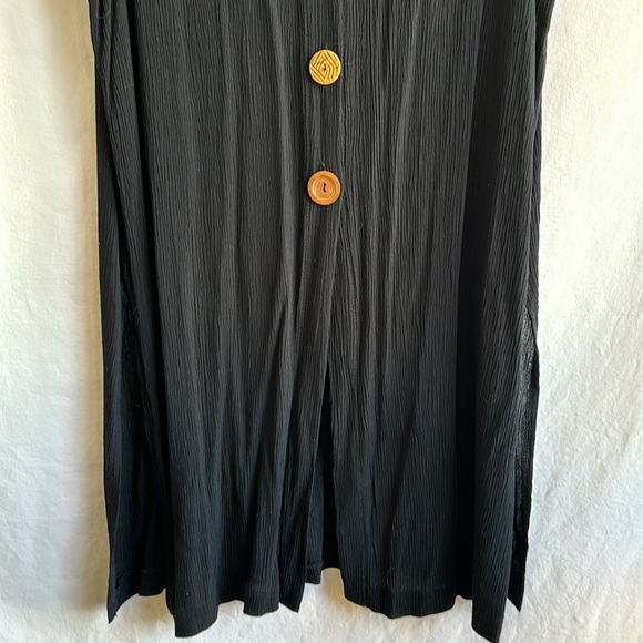 Sequel by Sharon Anthony black tunic-length vest, size 14 - Picture 3 of 12
